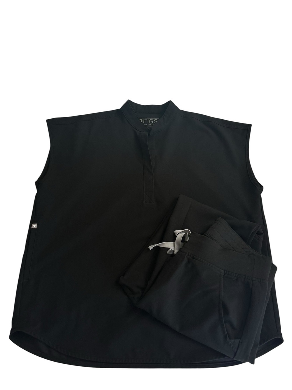 FIGS Women's Scrub Set Black Size  S Rafaela Oversized Top&S/T Zamora Joggers